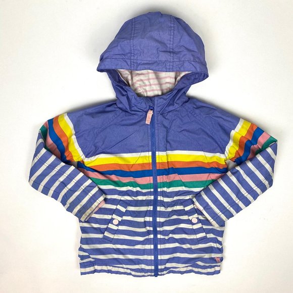 Mini Boden Girls Purple Rainbow Striped 